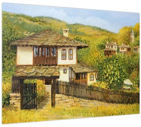 Kép - Házak nyáron (70x50 cm)