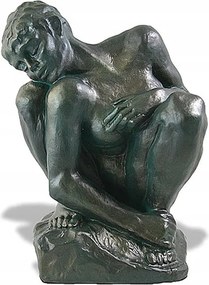 Parastone Figura Guggoló nő August Rodin szobor reprodukció