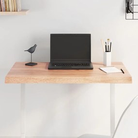világosbarna asztallap 80x40x(2-4) cm kezelt tömör élőszegélyes