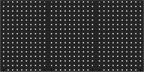 Szerszámfal PAULA, 1200 x 600 x 10 mm, All Black: fekete