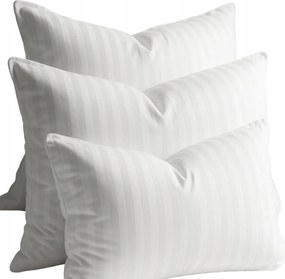 Szállodai párnahuzat damaszt 40x40 prémium fehér csíkos 1 cm cipzáras