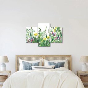 Kép - Festett réti virágok (90x60 cm)