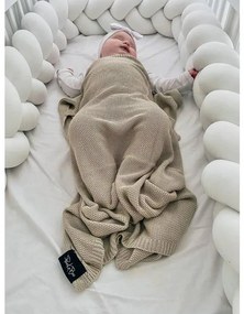Kötött takarók - Bézs bambusz takaró, babáknak