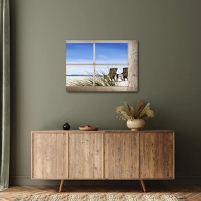 Kép - A strandra néző ablak (70x50 cm)