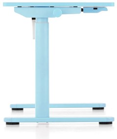 OfficeTech Kids állítható magasságú asztal, 100 x 50 cm, fehér / kék