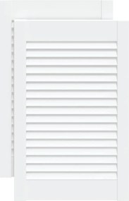 vidaXL 2 db fehér tömör fenyőfa lamellás szekrényajtó 61,5 x 39,4 cm