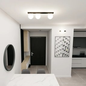 Mennyezeti lámpa FIT 3xE14/10W/230V fekete/fehér