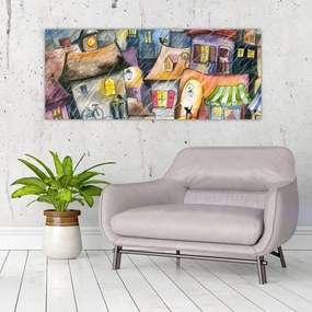 Kép - esős este (120x50 cm)