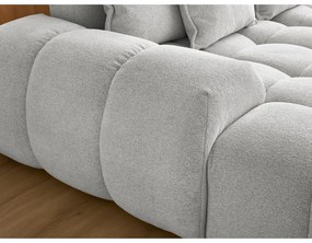 Világosszürke zsenília kinyitható-tárolóhelyes sarokkanapé (jobb oldali-U alakú) Everest – Bobochic Paris