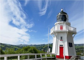 Az Akaroa világítótorony képe, Új-Zéland (70x50 cm)