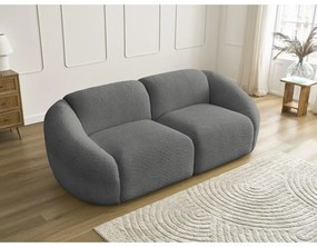 Szürke buklé kanapé 230 cm Tina – Bobochic Paris