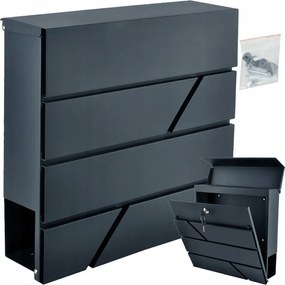 Postaláda Újságtartó Antracit RAL7016