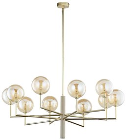 Jupiter 1977 - Csillár rúdon FEME 10xG9/10W/230V arany/bézs