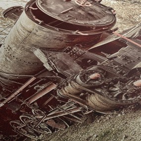 A mozdony történelmi képe (120x50 cm)