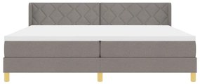 Rugós Ágy matracmal fejtámlával Tópszínű 200 x 200 cm szövet