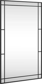 vidaXL fekete téglalap alakú vas fali tükör 60 x 100 cm