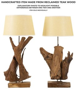 Lampada teak da tavolo ø 35x80cm
