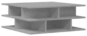 Betonszürke szerelt fa dohányzóasztal 70x70x29 cm
