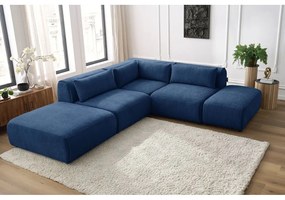 Sötétkék sarokkanapé (variálható) Jeanne – Bobochic Paris