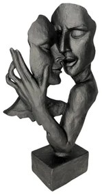 Asztali dísz 29x9x17 cm gyanta/fekete