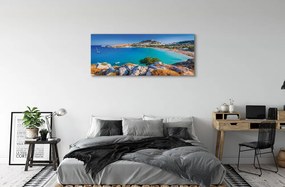 Canvas képek Görögország Coast tengerpart panoráma 125x50 cm