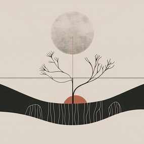 Poszter 40x40cm Téli Hold