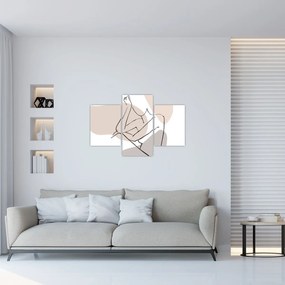 Kép - Női test vonal művészet N⁰1 (90x60 cm)
