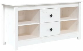 fehér tömör fenyőfa TV-szekrény 103 x 36,5 x 52 cm