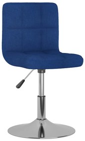 4 db kék szövet forgó étkezőszék
