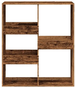 antik fa színű térelválasztó könyvszekrény 100 x 33 x 115 cm