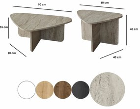 Ballare Travertine dohányzóasztal szett, 2 db