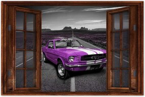 Poszter 60x40 Lila Ford Mustang