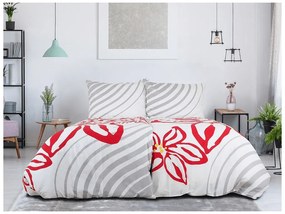 Pamut ágyneműhuzat FLOERIC világosszürke Ágyneműhuzat mérete: 70 x 90 cm | 140 x 200 cm