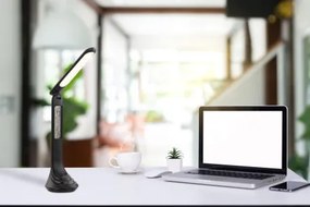 Globo 58329B Újratölthető asztali lámpa plasztik fekete, érintőkapcsoló ki/be, érintőkapcsolós, tartozék: 3,7V 1200mAh. Li-ion, LxH:200X425 Tartozéka: 1xLED 4W 230V, 30-200lm, 4000K