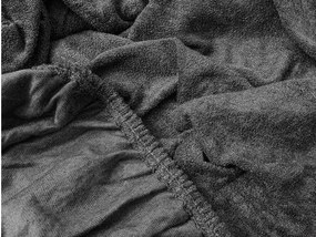 Frottír lepedő sötétszürke 120 x 200 cm