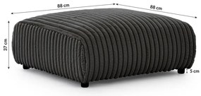 Sötétszürke kordbársony lábtartó Justin – Ropez