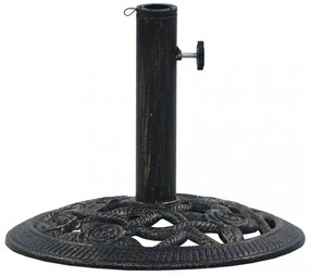 fekete és bronzszínű öntöttvas napernyőtalp 9 kg 40 cm
