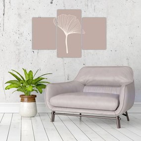 Kép - Bézs színű levelek N⁰5 (90x60 cm)