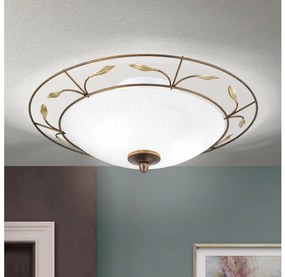 Orion DL 7-338/2 - Mennyezeti lámpa LUCA 2xE14/40W/230V átm. 40 cm bronz/patinás