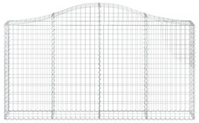 12 db íves horganyzott vas gabion kosár 200x30x100/120 cm