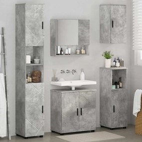 Fürdőszoba bútor szett 5 pcs Beton szürke 61 x 35 x 64 cm