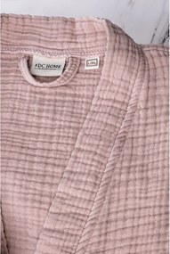 Rózsaszín muszlin fürdőköpeny S/M Kimono – Foutastic