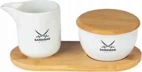 Tej- és cukortartó szett porcelán Sansibar
