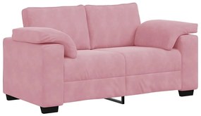 rózsaszín bársony loveseat kanapé 120 cm