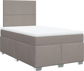 vidaXL tópszínű szövet rugós ágy matraccal 120 x 200 cm