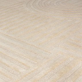 Bézs gyapjú futószőnyeg 60x230 cm Zen Garden - Flair Rugs