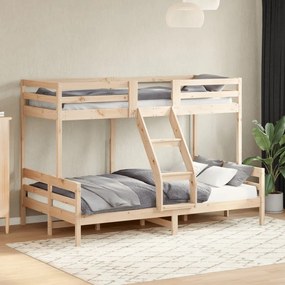 tömör fenyőfa emeletes ágy 90x200/120x200 cm