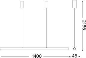 Ideal Lux - LED dimmelhető kábeles csillár DORICA LED/35W/230V CRI 90 140 cm arany