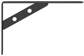 4 db fekete rozsdamentes acél polctartó 20 x 2,5 x 14 cm