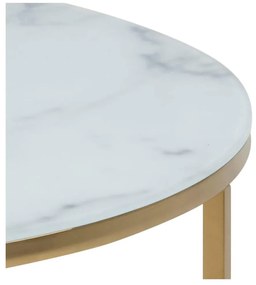Alisma fehér kerek dohányzóasztal, ⌀ 80 cm - Actona
